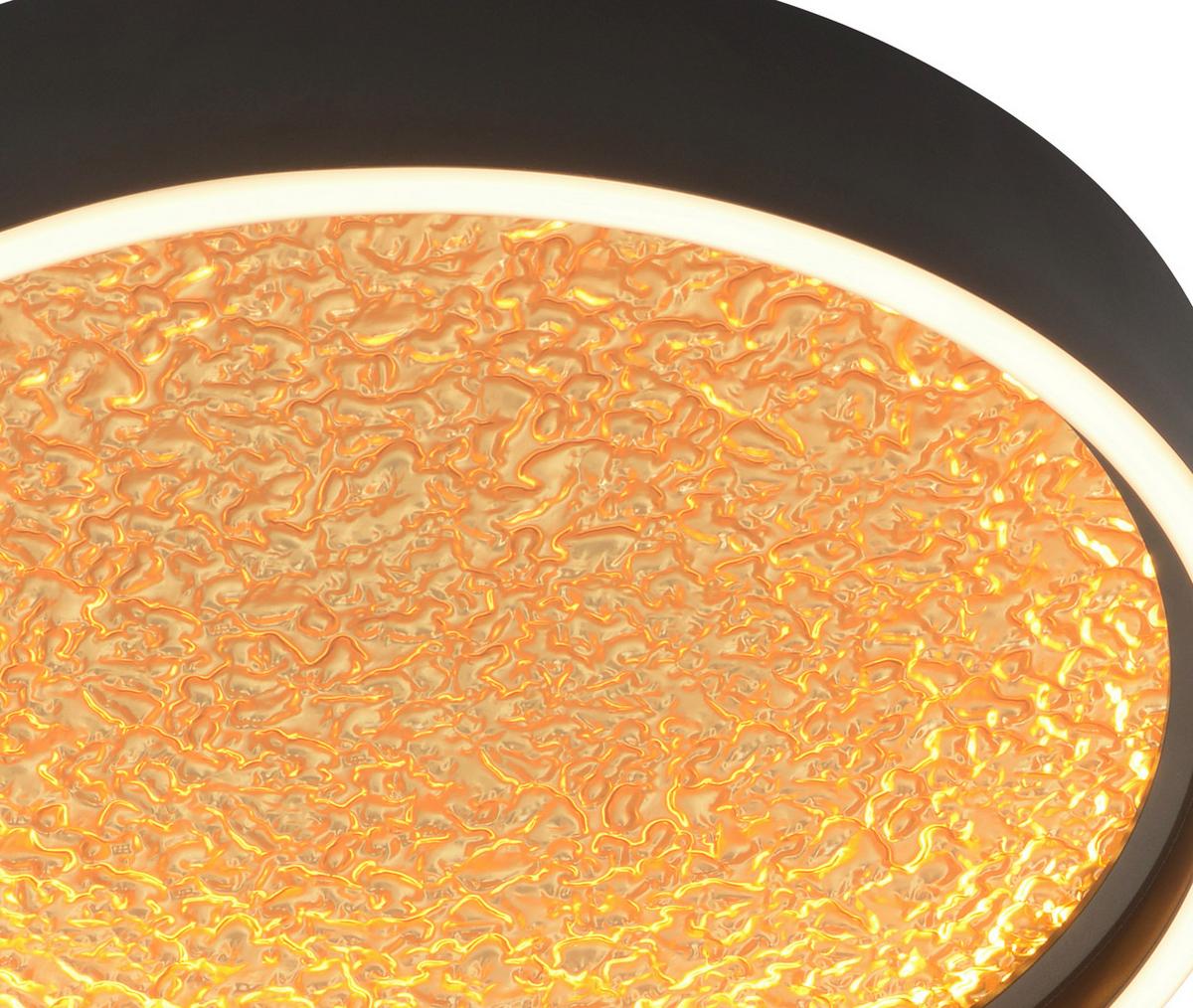 LAMPA SUFITOWA LED 9069-102M BORMES - czarny/kolor złoty, Design, tworzywo sztuczne/metal (40/40/6,5cm)