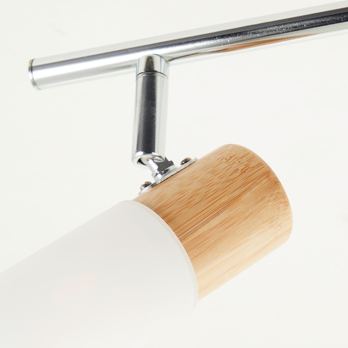 Deckenleuchte Babsan in Weiß max. 3,5 Watt - Weiß, KONVENTIONELL, Holz/Kunststoff (68/11,5/18cm) - Brilliant