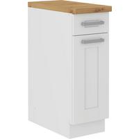 Dulap de bucătărie Luisa - alb/stejar Artisan, Romantik / Landhaus, material pe bază de lemn (30/86/60cm)