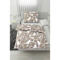 Lenjerie de pat Axel, cca. 140x200/50x70 cm - alb/bej, Modern, textil (140/200cm) - Mömax