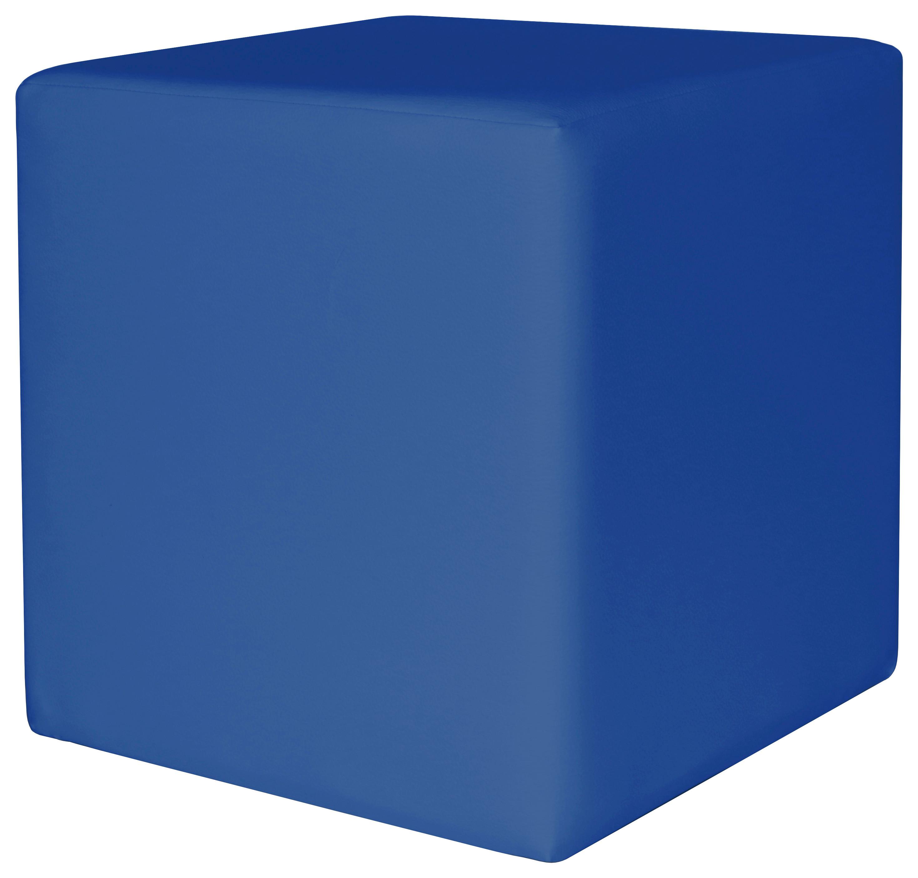 Tabure Colorfull Cube - bež/plava, Modern, tekstil/plastika (40/40/42cm) - Based