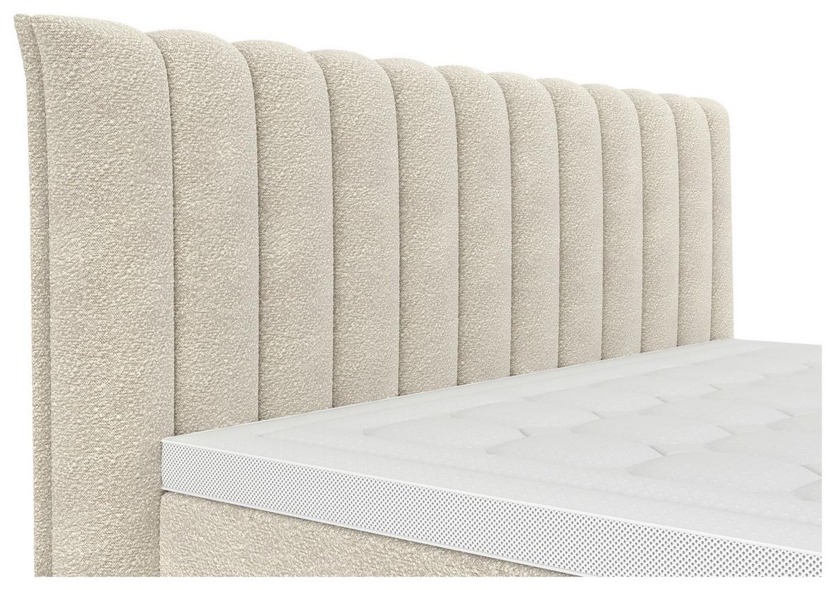 PAT BOXSPRING LINA - bej, Konventionell, plastic/lemn (200/200cm) - Premium Living