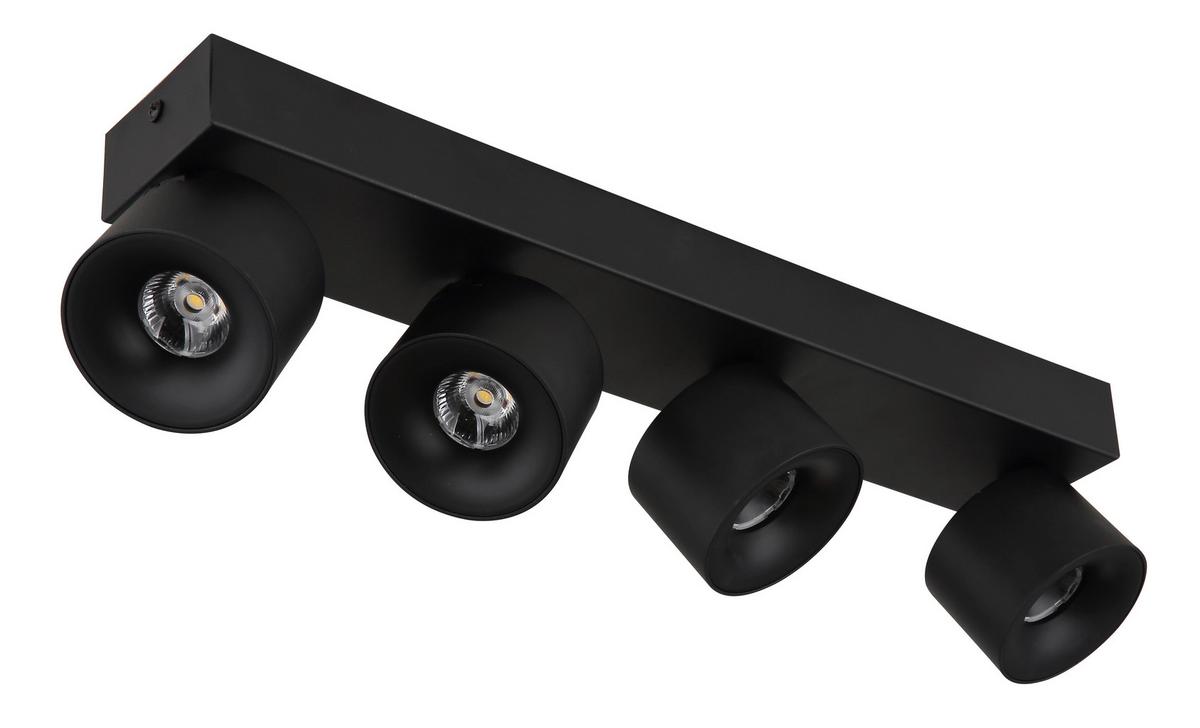 LED-Strahler Rae Schwarz max. 6 Watt - Transparent/Schwarz, Design, Kunststoff/Metall (45,5/7,2/12cm) - Globo