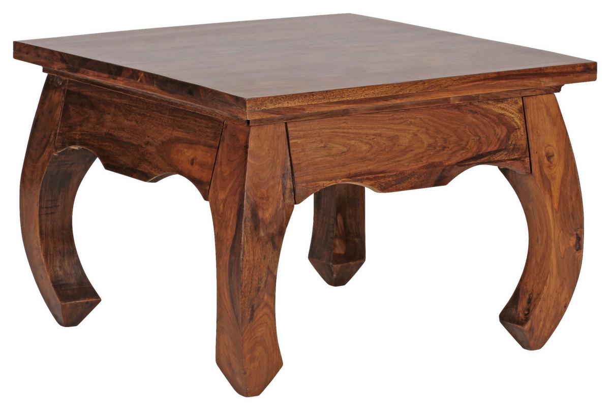 Klubska Miza Opium - barve indijskega rožnega lesa, Design, les (60/60/40cm) - MID.YOU