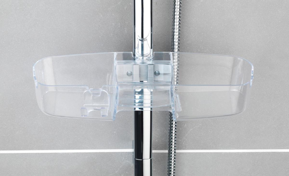 Etajeră Caddy - transparent, Modern, plastic (36/7,5/12cm) - Wenko