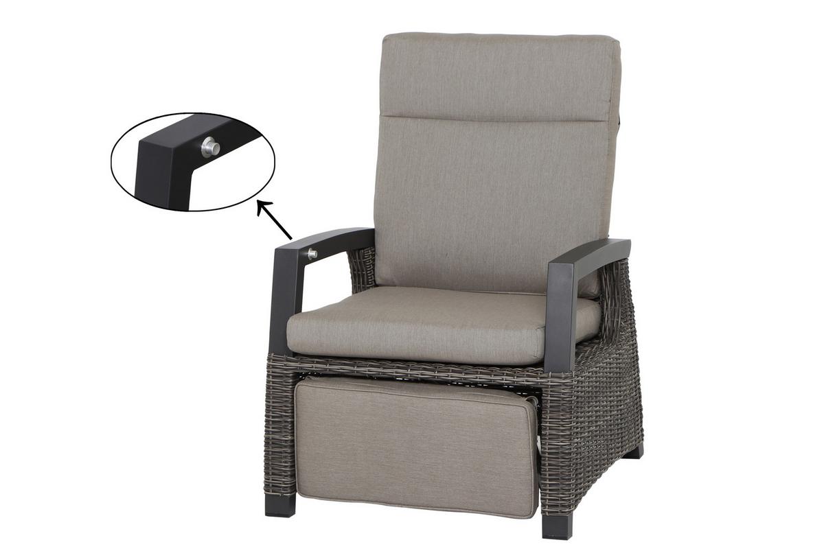 Loungegarnitur Corido 4-tlg. Grau - Grau, Basics, Kunststoff/Textil (72/103/83cm) - Siena Garden