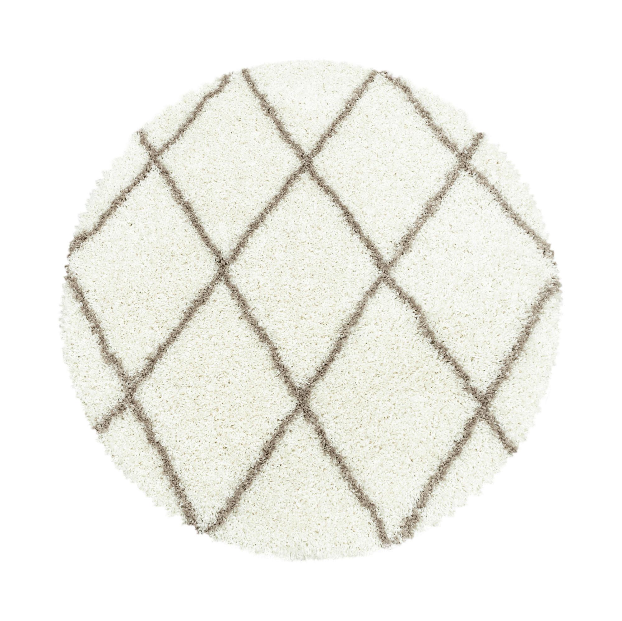 Hochflorteppich Alvor Creme Ø ca. 200cm - Creme, Basics, Textil (200cm)