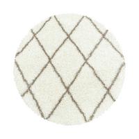 Hochflorteppich Alvor Creme Ø ca. 200cm - Creme, Basics, Textil (200cm)