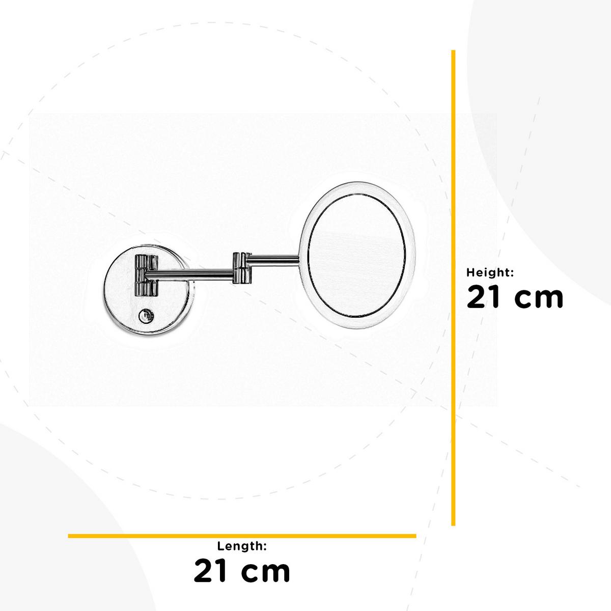 Badezimmer-Wandleuchte Specchio max. 4 Watt - Chromfarben, Basics, Glas/Metall (21/21/21cm)