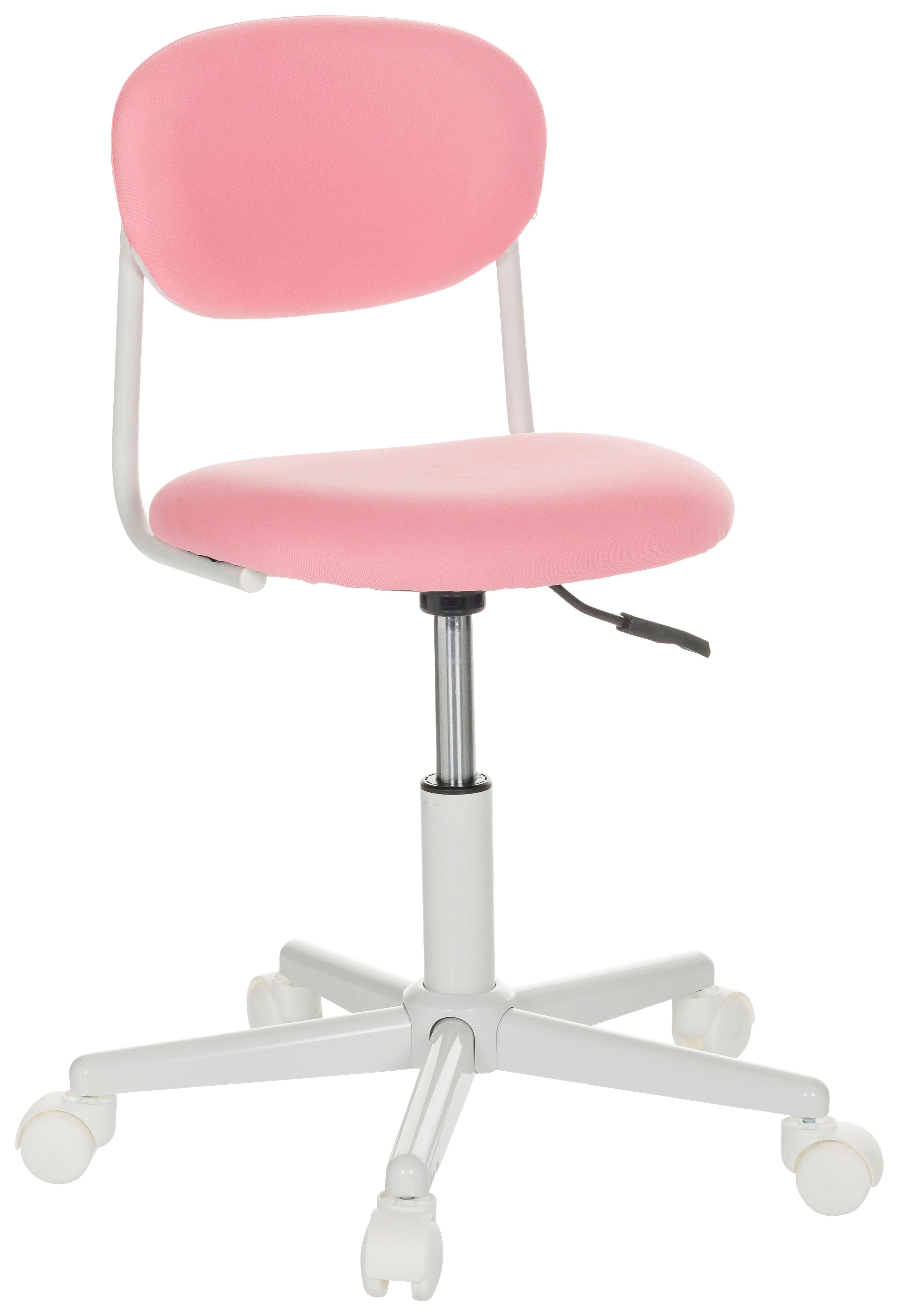 Jugenddrehstuhl Kiddy Base I ca.60x72-83x60cm Pink - Pink/Weiß, Basics, Kunststoff/Textil (60/72-83/60cm) - MID.YOU