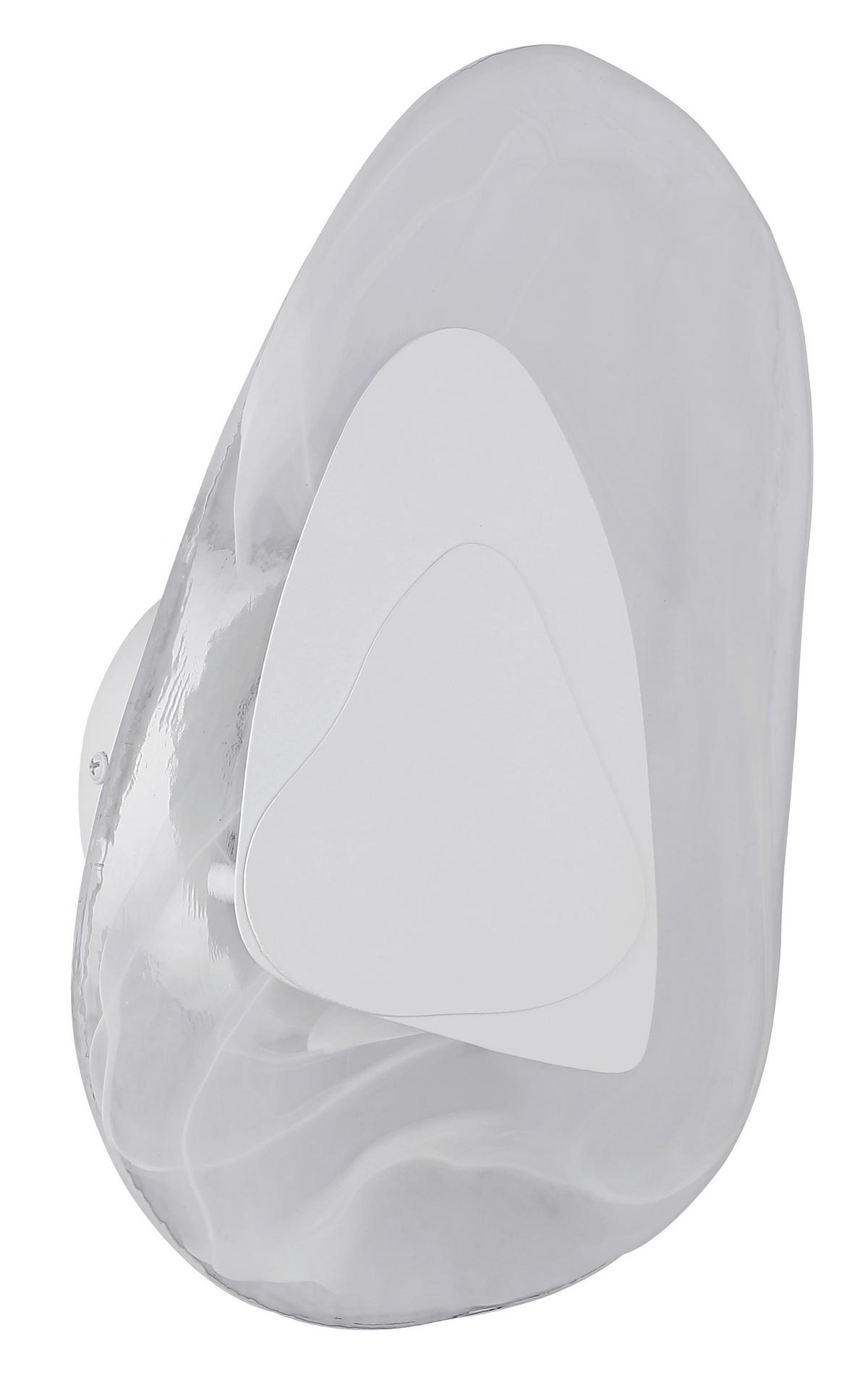 LED-WANDLEUCHTE 78411W DORSEY - Klar/Weiss, Design, Glas/Metall (20,3/31,5cm) - Globo