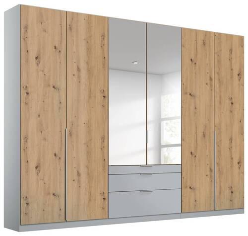 Ormar S Klasičnim Vratima Alabama - srebrne boje/hrast Artisan, Moderno, drvni materijal (271/229/54cm) - Modern Living