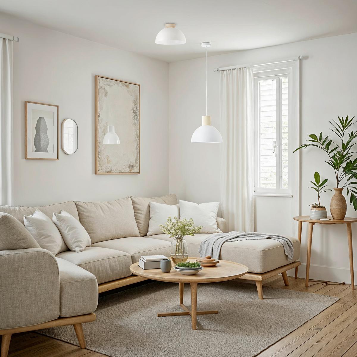 LAMPA WISZĄCA 99709L75 DAINTREE PE1 - biały/jasnobrązowy, Konventionell, metal/drewno (34/120cm) - Brilliant