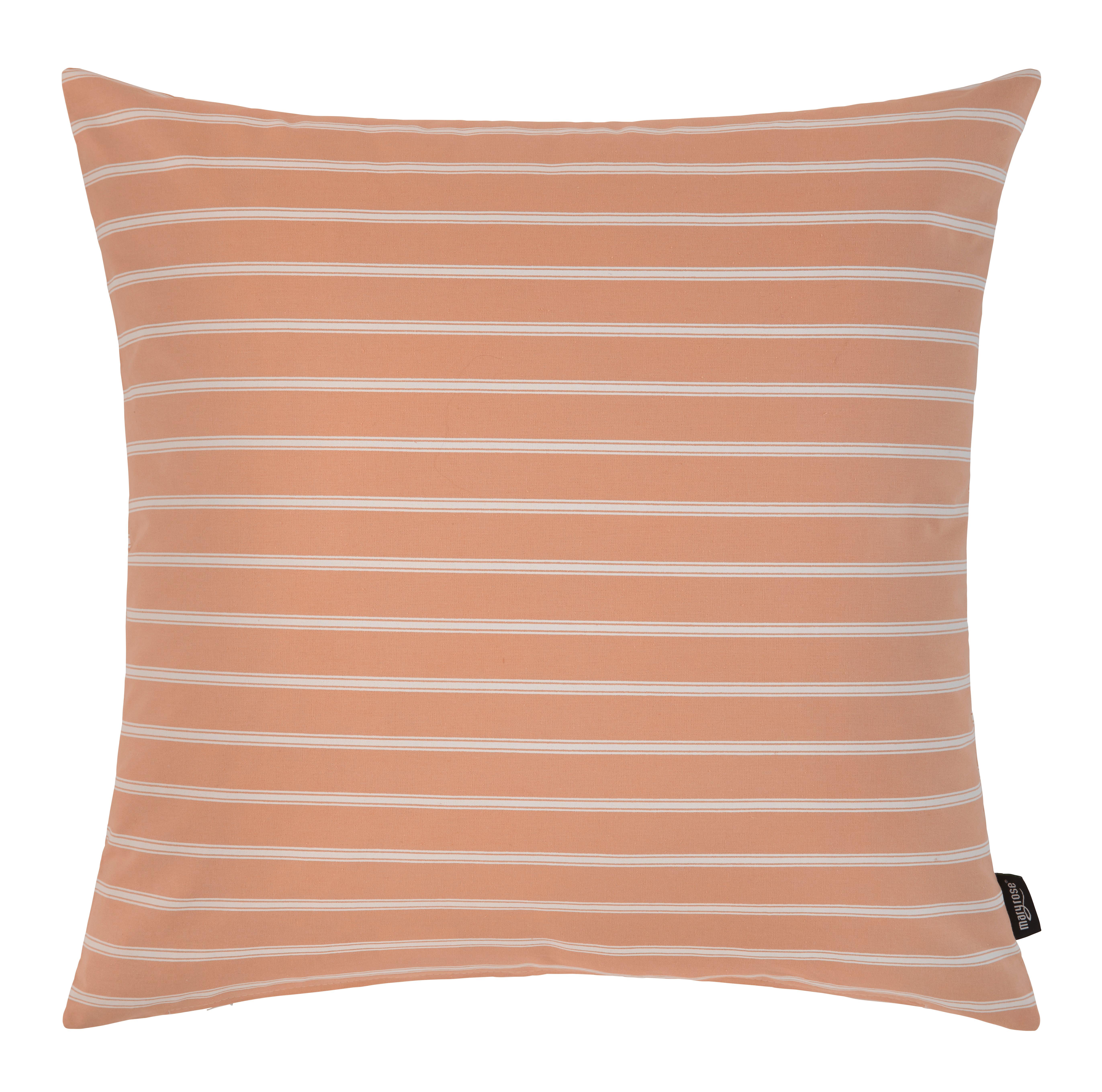 Zierkissen Olivia in Weiß/Orange ca. 50x50cm - Orange/Weiß, MODERN, Textil (50/50cm) - Mary's