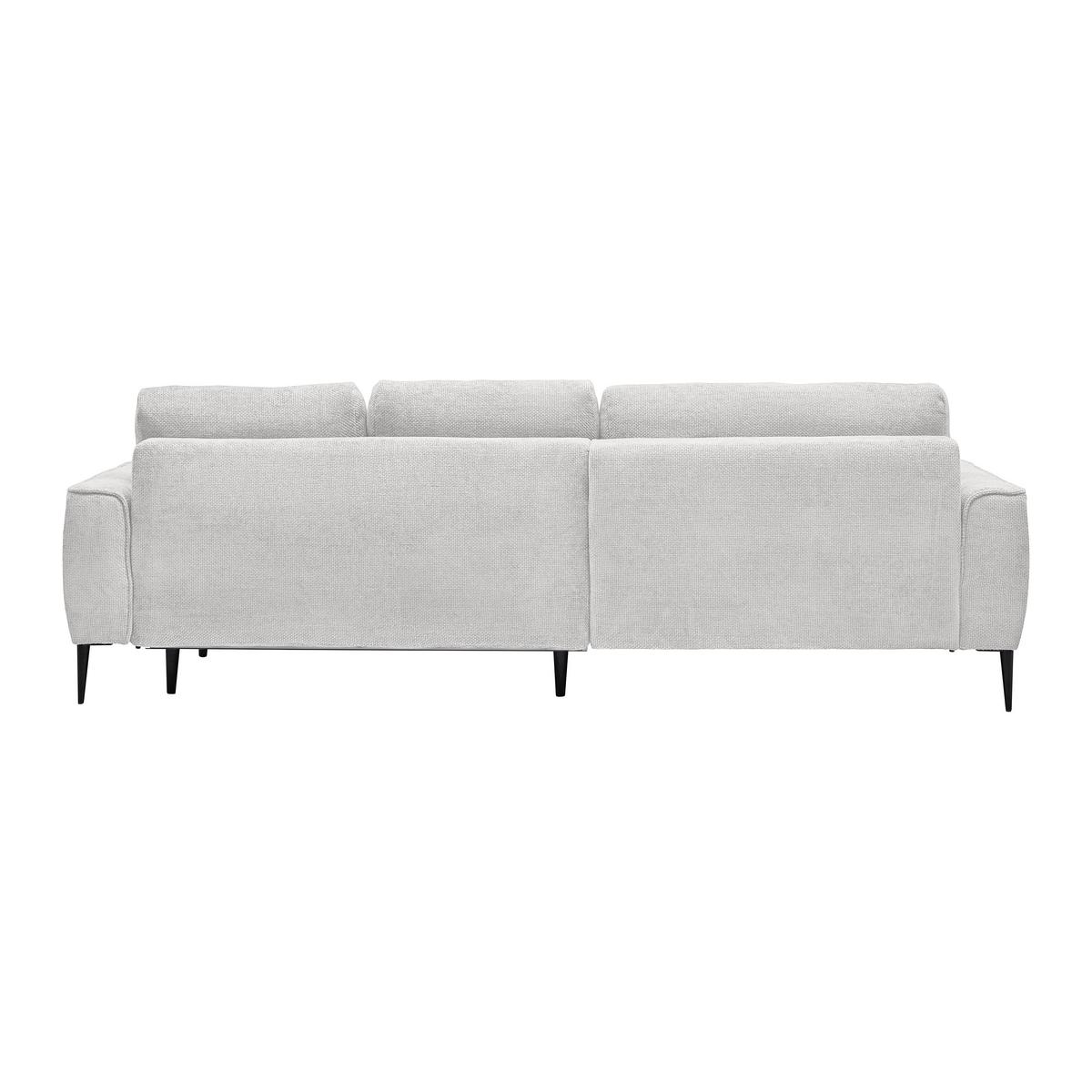 Ecksofa Custom Creme - Creme/Schwarz, MODERN, Textil/Metall (164/85/255cm) - Mömax