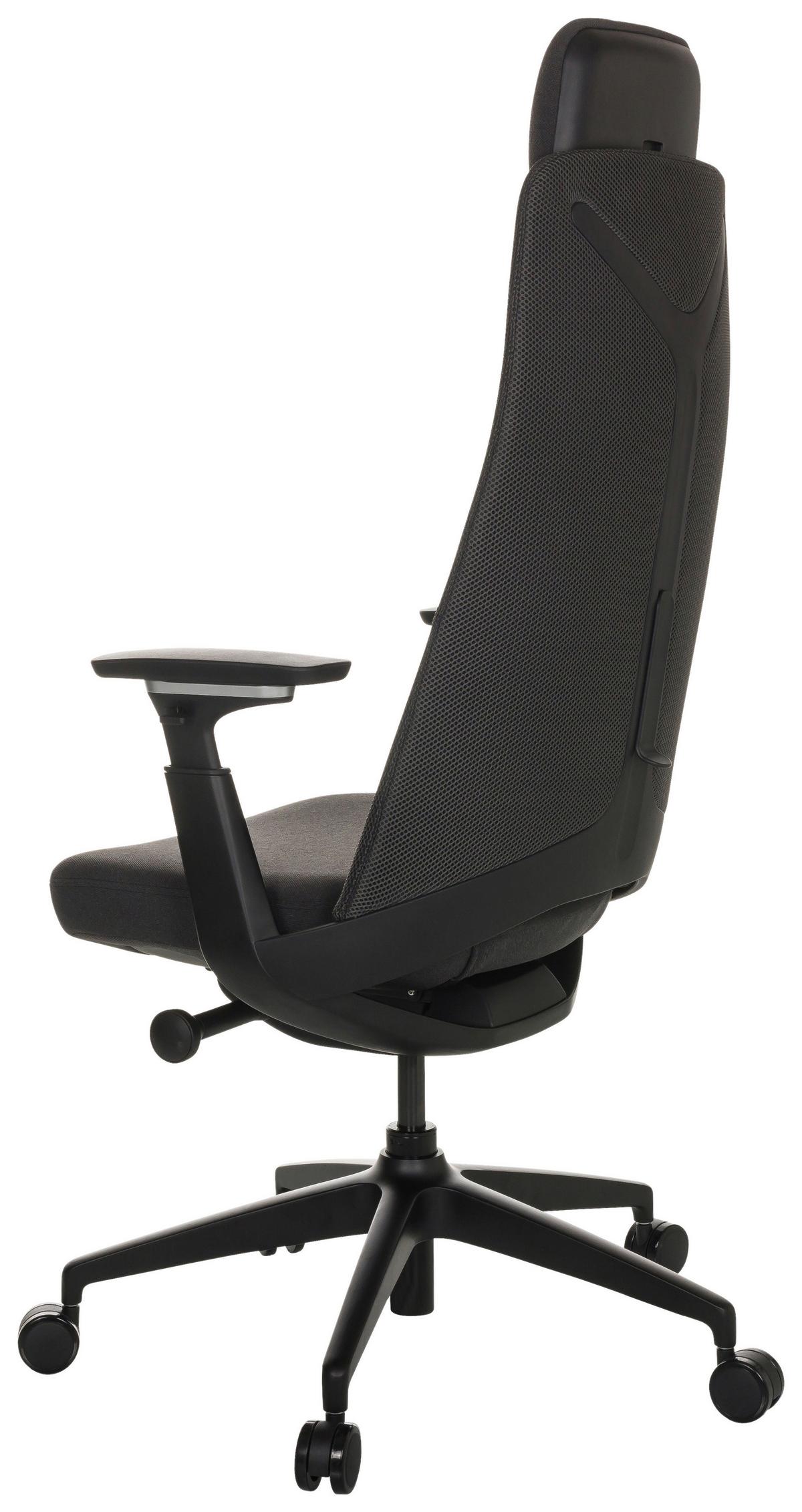Pisarniški Stol Yucano, Črna - črna, Basics, kovina/umetna masa (68/120-131/60cm) - MID.YOU