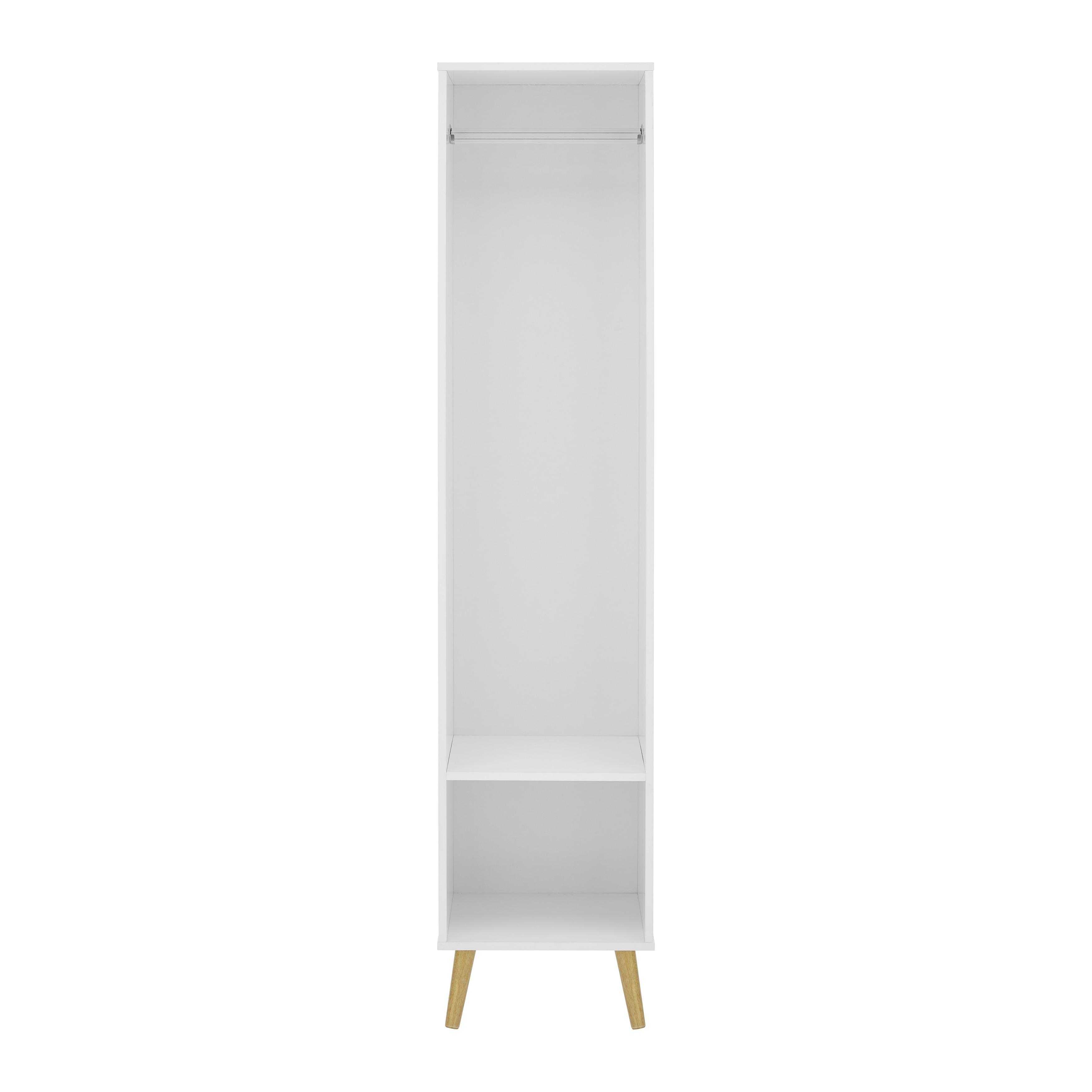 Kleiderschrank "Ludo", weiß - Weiß, MODERN, Holz/Metall (40/180/40cm) - Bessagi Home