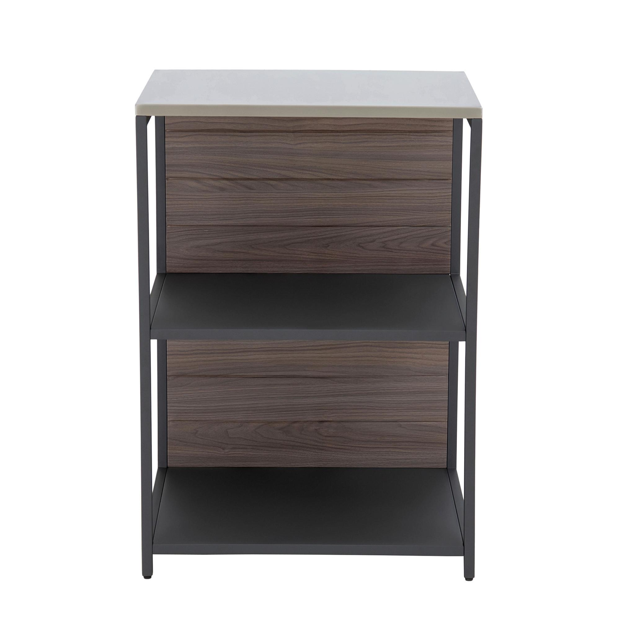 Outdoorküche Küchenregal Mambo Braun/Schwarz - Schwarz/Braun, Basics, Metall (63,5/91,5/54cm) - Modante