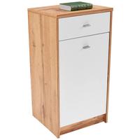 Comodă 4-You - alb/culoare lemn stejar, Modern, material pe bază de lemn (50/85,4/34,6cm) - Modern Living