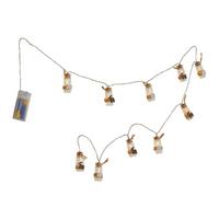 Svjetlosna Girlanda 150 Cm Clement - bijela/smeđa, Konvencionalno, staklo/drvo (150cm) - Modern Living
