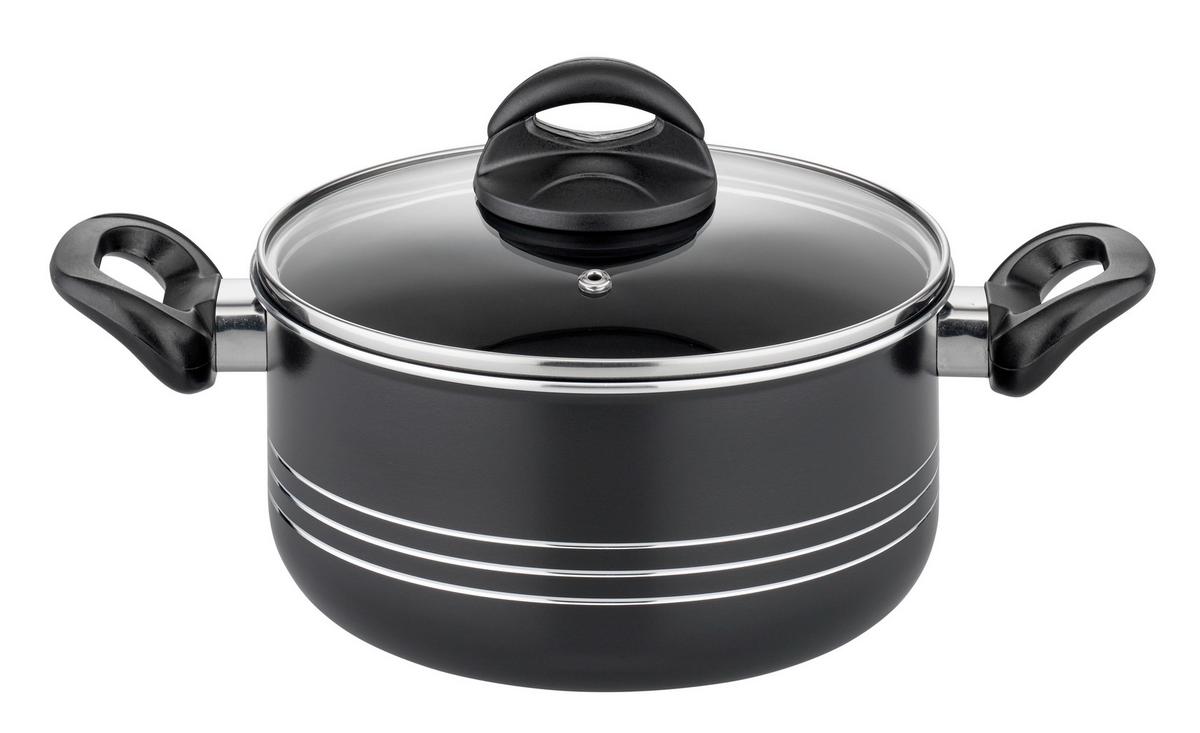 Set Posod S Kuhinjskimi Pripomočki Milano Nero - črna, Basics, kovina - GSW