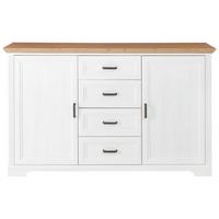 KOMODA SZEROKA JASMIN - czarny/kolor piniowy, Design, materiał drewnopochodny/metal (165/102/41cm) - Landscape