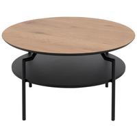 STOLIK KAWOWY GOLDINGTON - kolor dębowy/czarny, Trend, materiał drewnopochodny/metal (80/80/45cm) - Livetastic