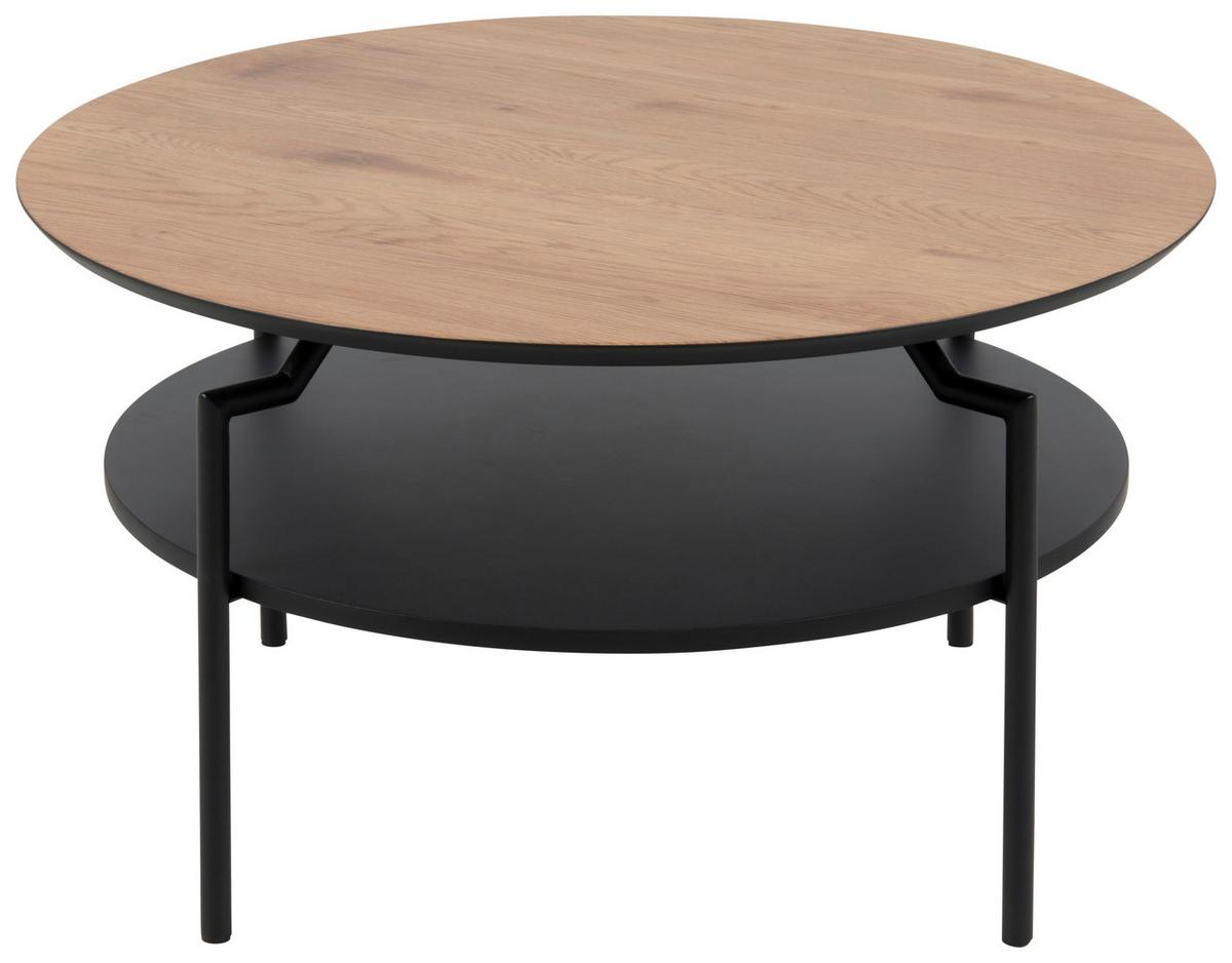 STOLIK KAWOWY GOLDINGTON - kolor dębowy/czarny, Trend, materiał drewnopochodny/metal (80/80/45cm) - Livetastic