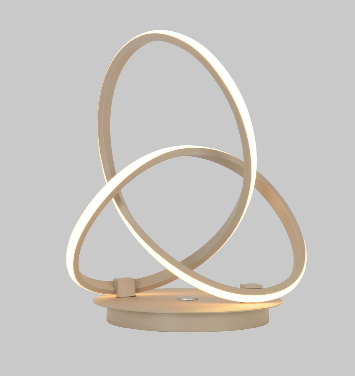 LAMPA STOŁOWA LED 8064-113 BANDOL - kolor piaskowy, Design, tworzywo sztuczne/metal (26/21/33cm)