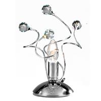 Kristall-Tischleuchte Trilly Chromfarben max. 6 Watt - Chromfarben, KONVENTIONELL, Glas/Metall (23/27cm)