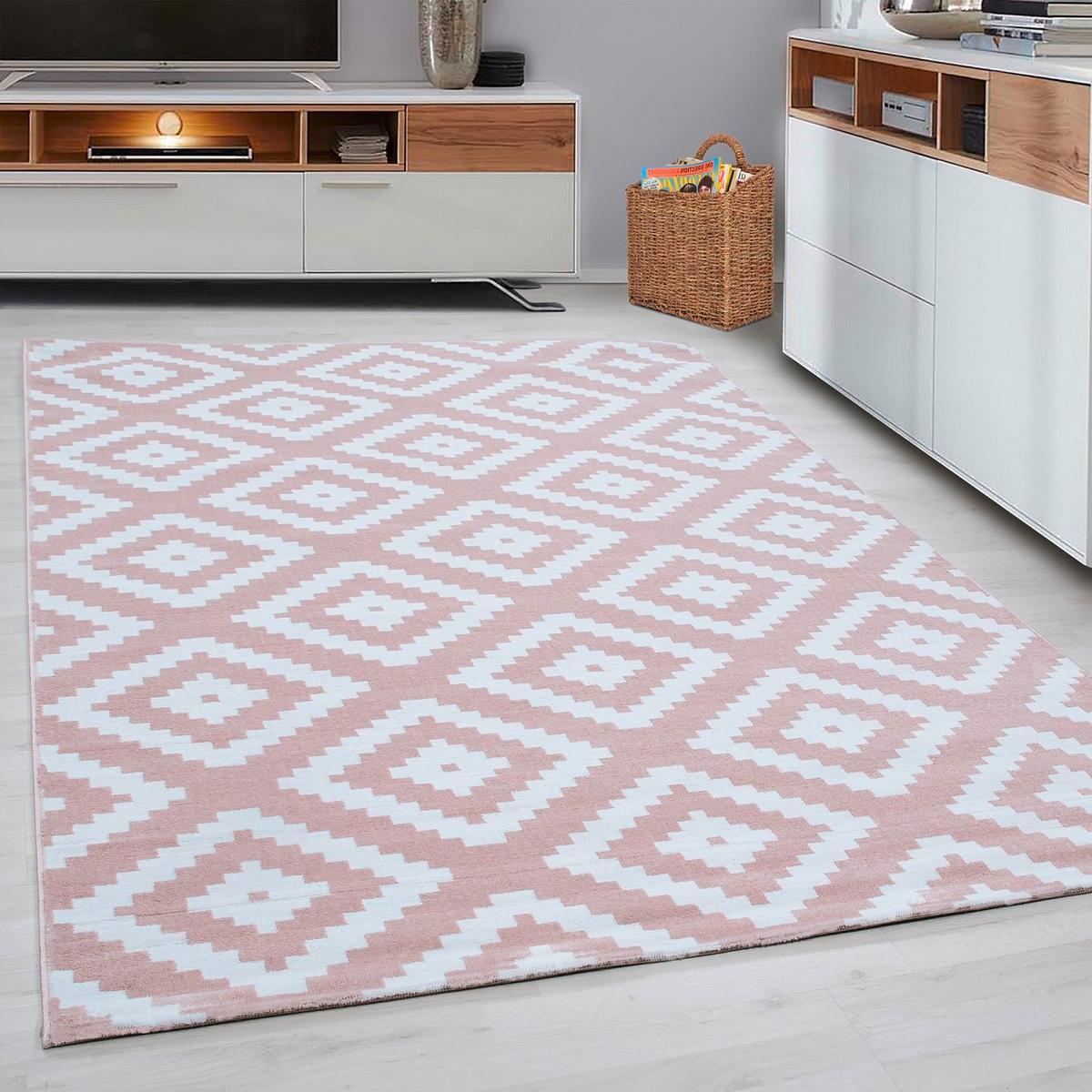 Webteppich Plus Pink ca. 200x290cm - Pink, KONVENTIONELL, Textil (200/290cm) - Novel