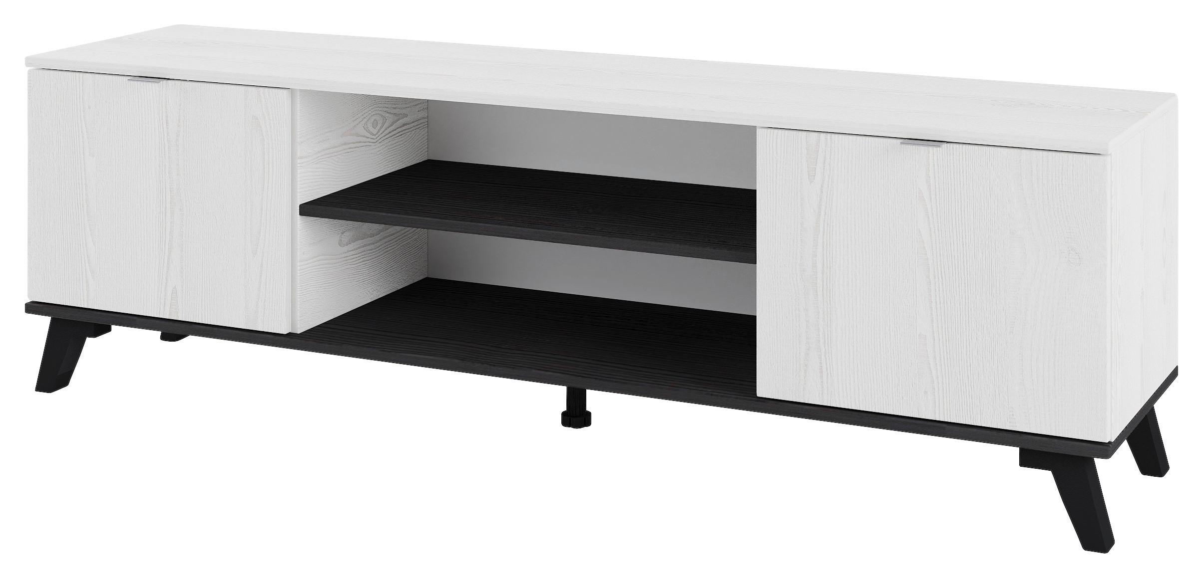 Tv Elem 160cm Széles Garda - ezüstszínű, Modern, faalapú anyag/fém (160/50/40cm)