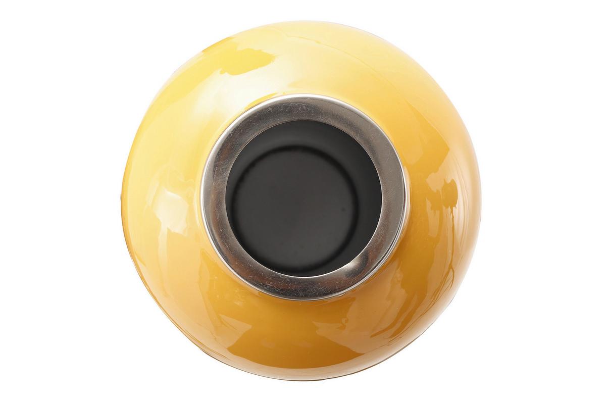 VASE ART DECO 225 - Gelb/Silberfarben, Trend, Metall (23/23/45cm) - Kayoom