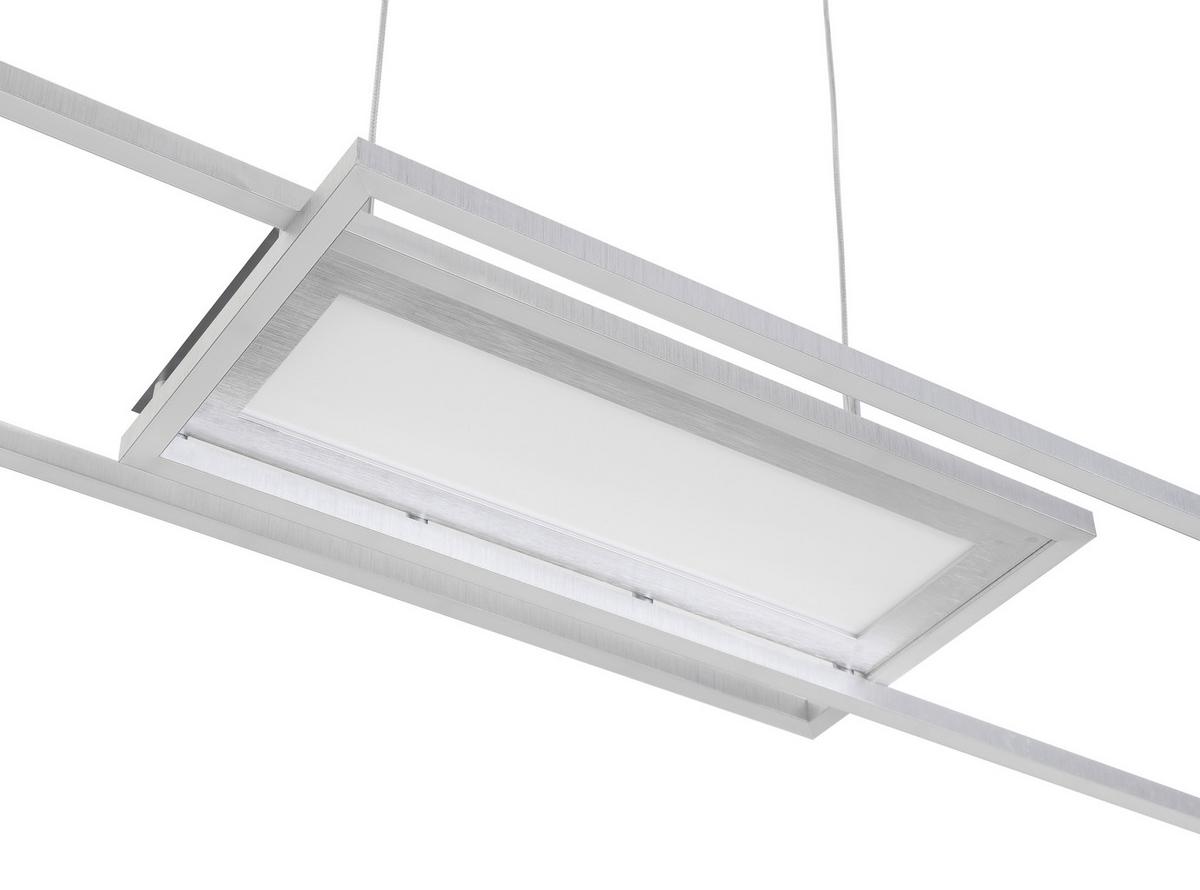 LAMPA WISZĄCA LED NOYA *SBN*SH* - kolor aluminiowy, Trend, tworzywo sztuczne/metal (105/27cm) - Novel