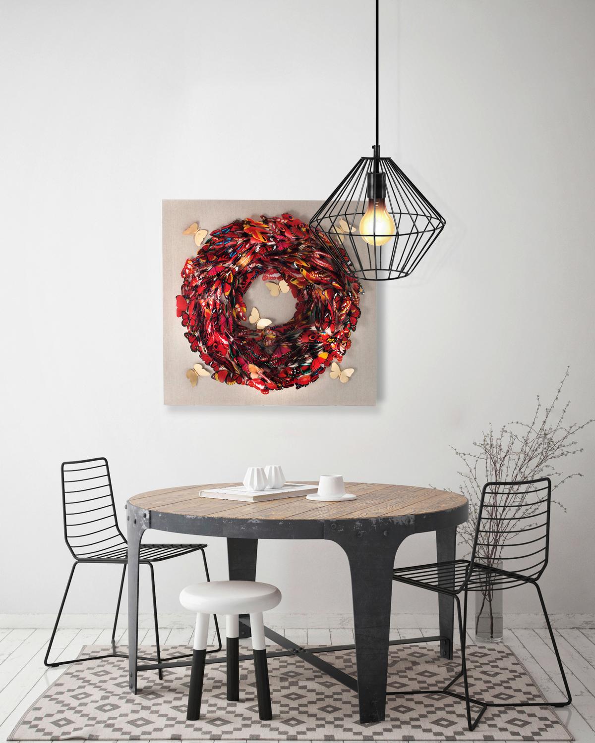 BILD SCHMETTERLING - Multicolor, Lifestyle, Holzwerkstoff (80/80/8cm) - Kayoom