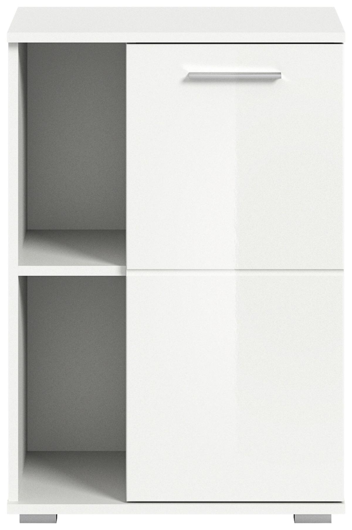 Omara Za Čevlje Prego, Bela Visok Sijaj - srebrne barve/bela, Design, umetna masa/leseni material (55/79/37cm) - Xora