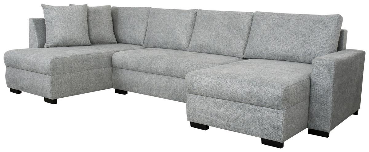 Kutna Garnitura Town - siva/crna, Moderno, tekstil/plastika (312/90/169cm) - Modern Living