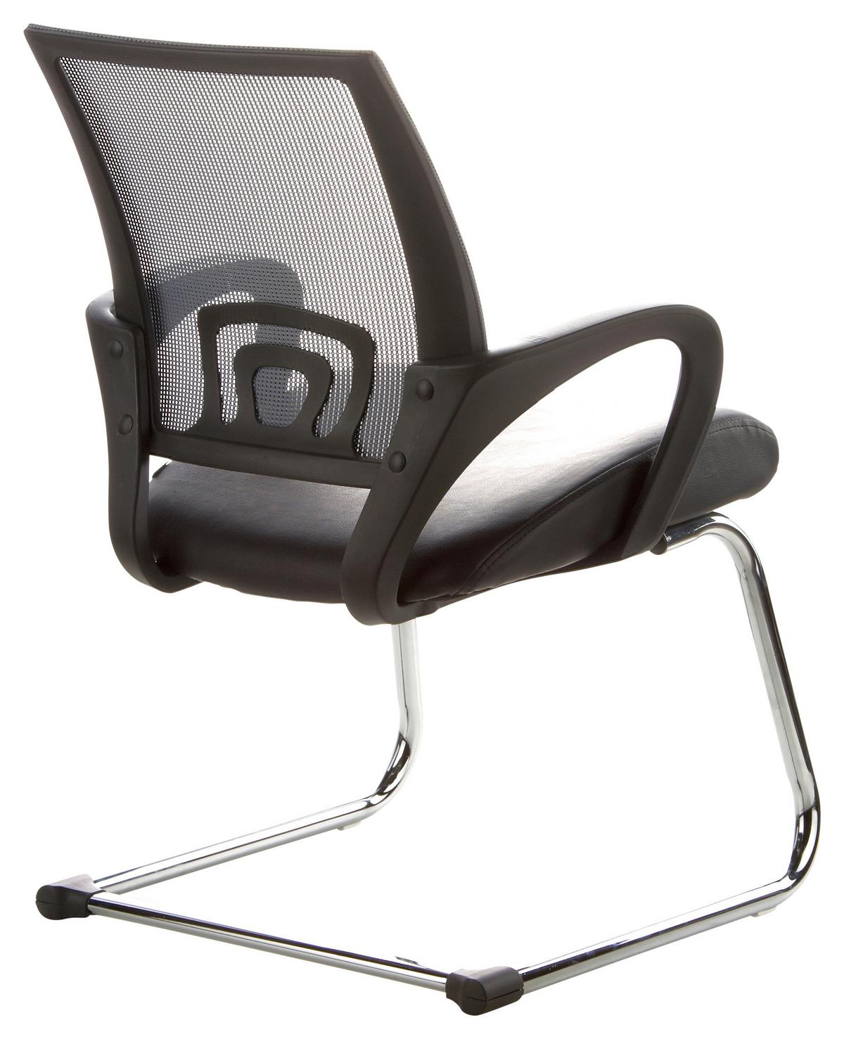 Konferenčni Stol Visto Net V, Črna/siva - srebrne barve/siva, Basics, kovina/tekstil (57/98/52cm) - MID.YOU