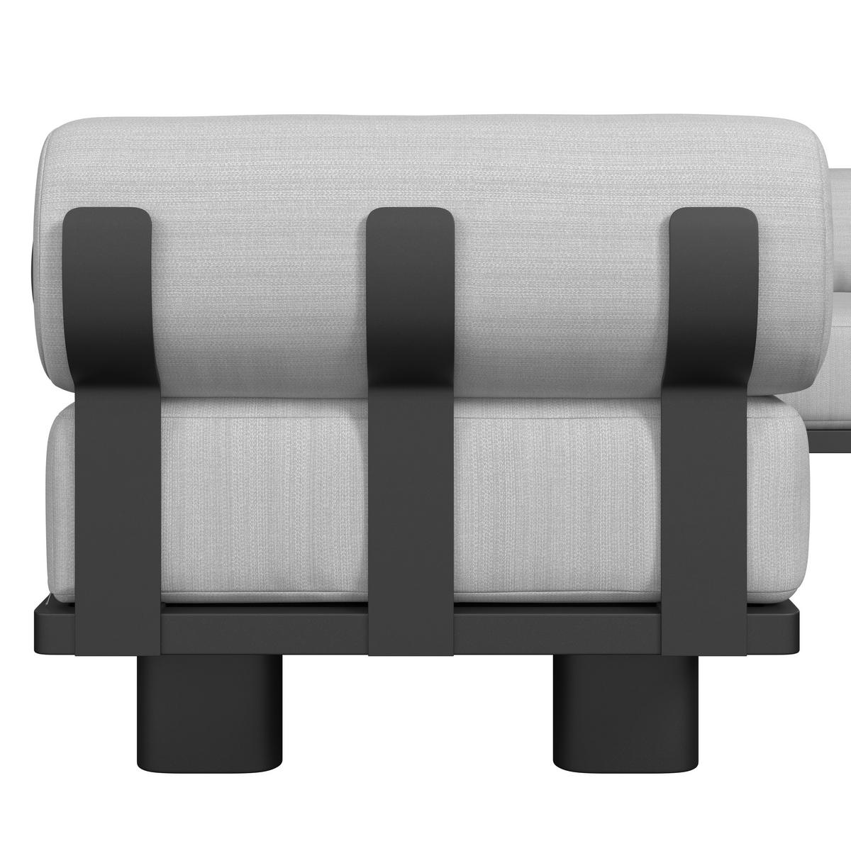 Garnitură grădină Lumea - gri deschis/gri închis, Modern, plastic/metal - Bessagi Garden