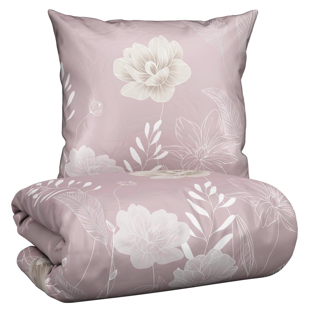 Bettwäsche Nala XXL Mauve ca. 200x200cm - Mauve, ROMANTIK / LANDHAUS, Textil (200/200cm) - Modern Living