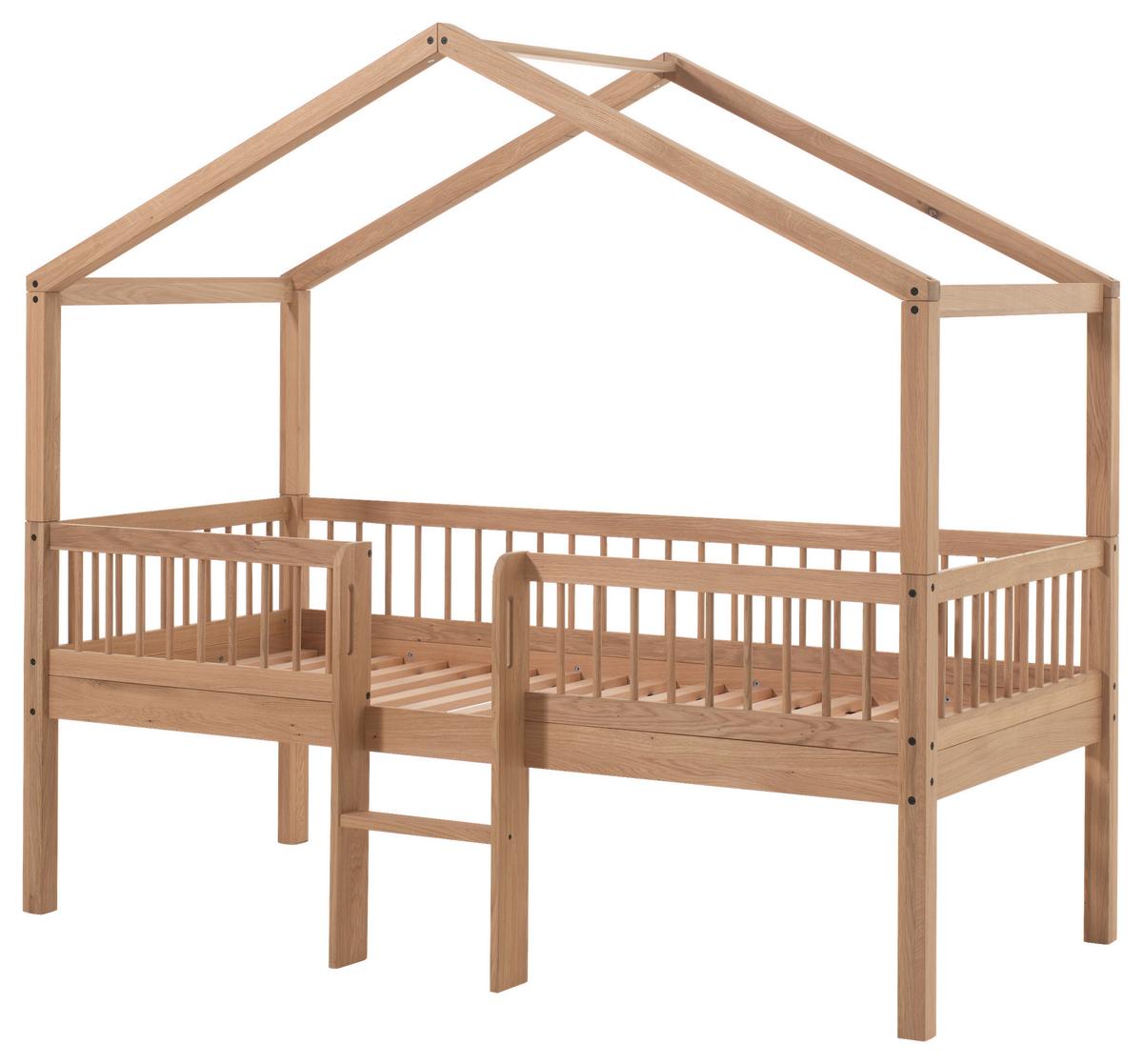 Hausbett FORREST Eichefarben ca. 90x200 cm Echtholz Eiche - Eichefarben/Naturfarben, MODERN, Holz (90/200cm) - Vipack