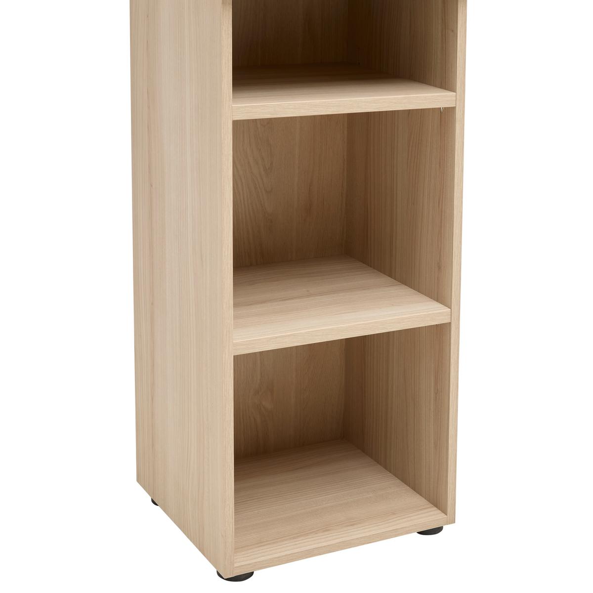 Regal Siena Eichefarben - Chromfarben/Eichefarben, MODERN, Holzwerkstoff/Metall (40/198/38cm) - Mömax