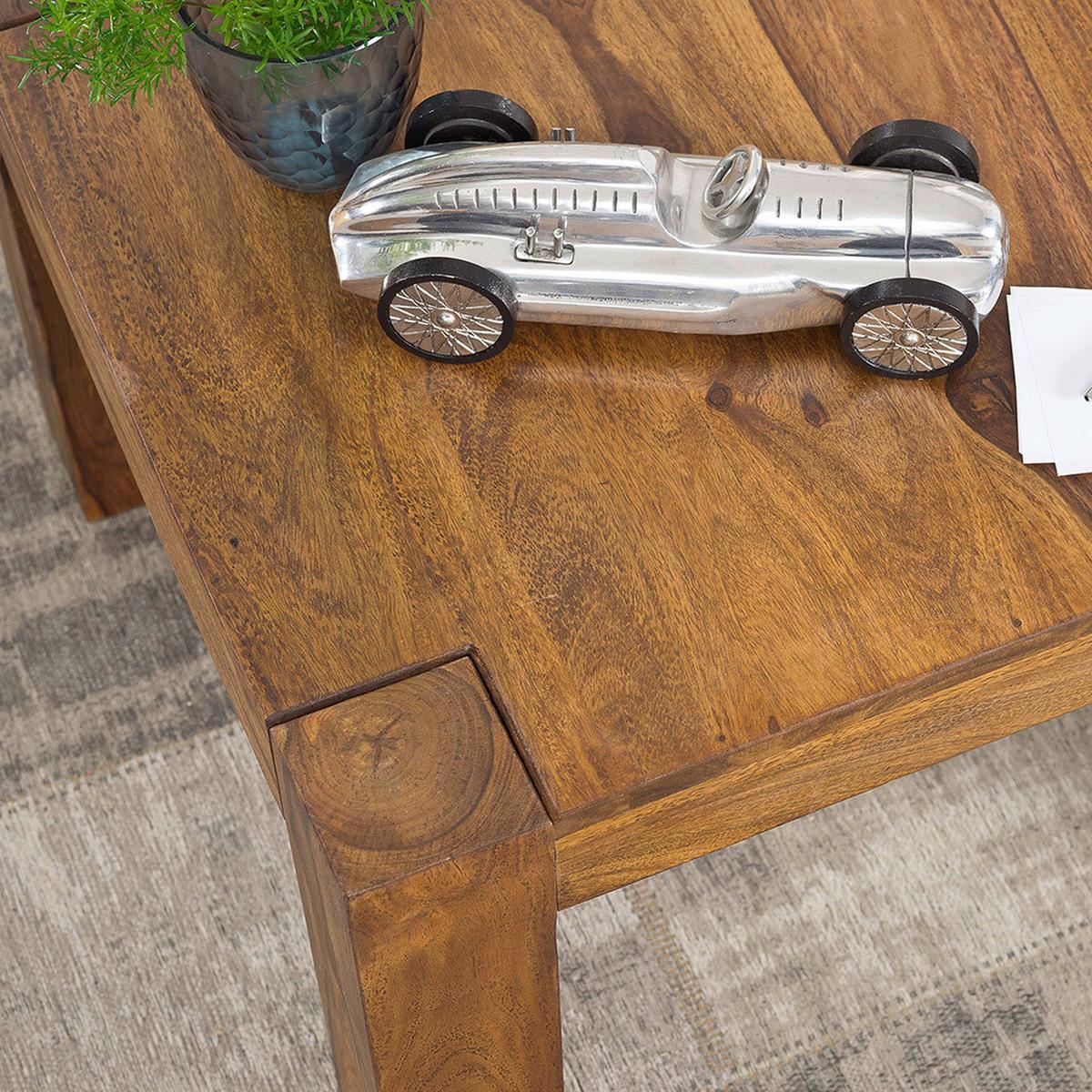 Couchtisch "Mumbai" ca. 60x60 cm, aus Sheesham - Sheeshamfarben, Design, Holz (60/60/40cm) - MID.YOU