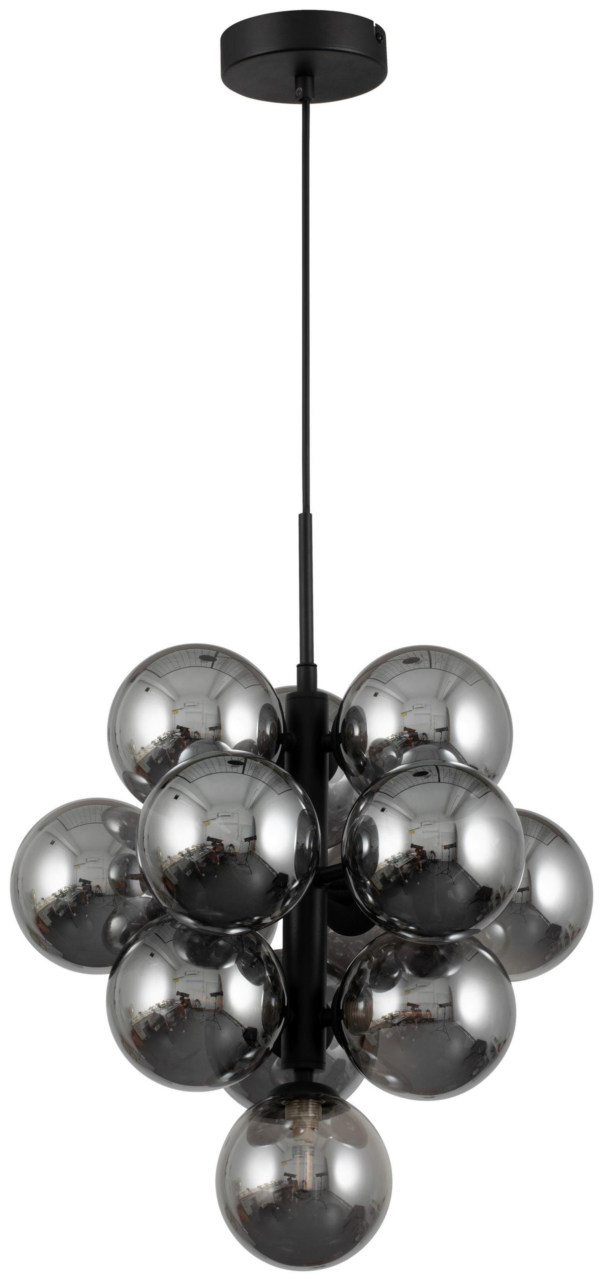 LAMPA WISZĄCA PANTHEA - czarny, Trend, metal/szkło (40/153cm) - Novel