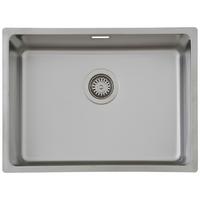 Einzelbecken Detroit ca. 59x23x44 cm Edelstahl - Edelstahlfarben, Trend, Metall (59/22,5/43,5cm) - Respekta