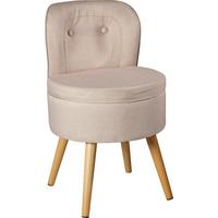 Sessel Vince Creme Struktur gesteppt - Creme/Naturfarben, Design, Holz/Textil (42/71/42cm) - Echtwerk