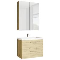 Mobilier de baie Nataly - stejar Artisan, Basics, material pe bază de lemn (60/118/44cm)