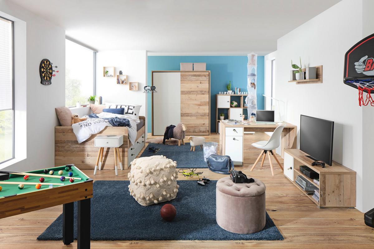 Pouf POMPOM Pompom in Creme ca. 45x45x45cm - Creme, ROMANTIK / LANDHAUS, Textil (45/45/45cm) - Zandiara