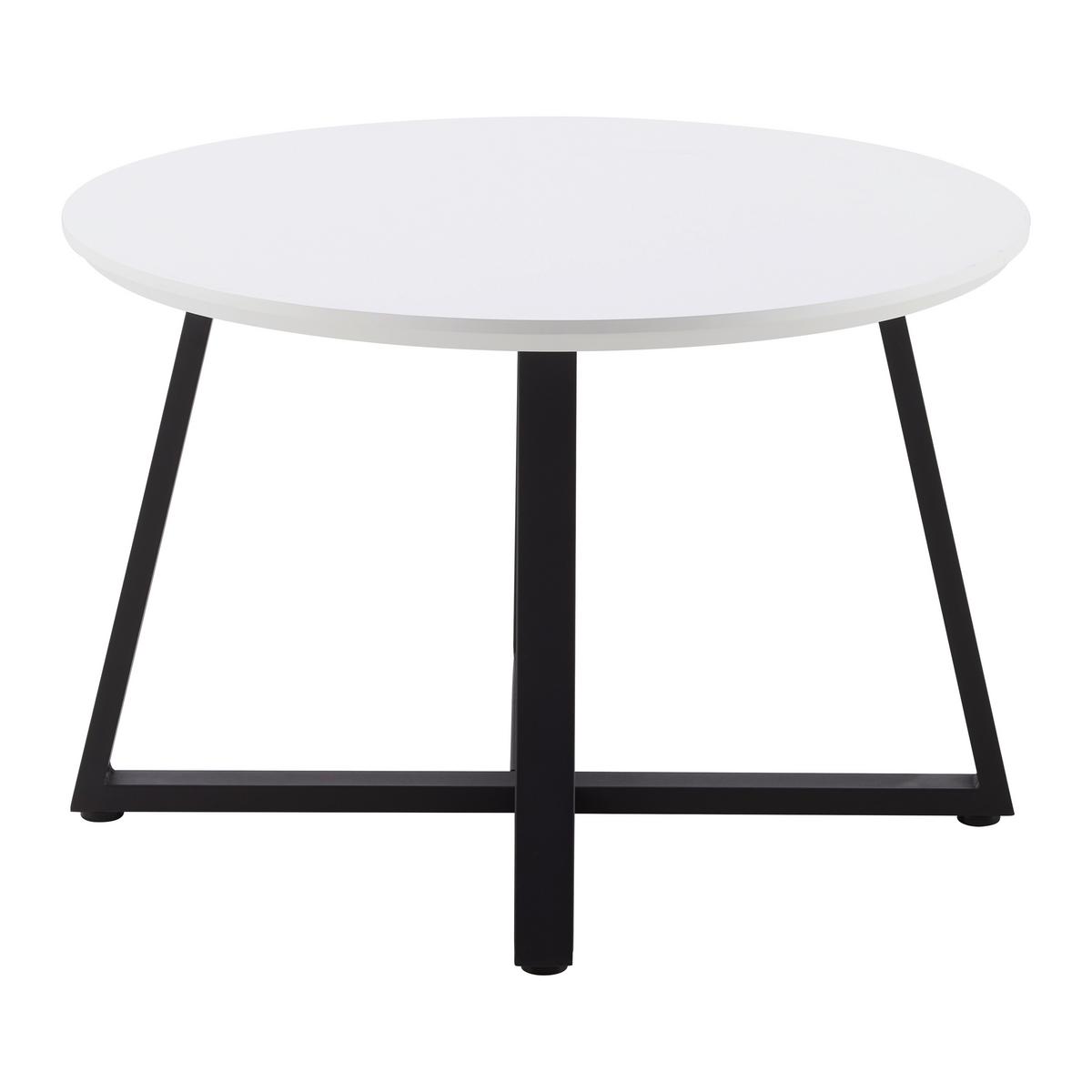 Couchtisch Brava Schwarz/Weiß - Schwarz/Weiß, MODERN, Holzwerkstoff/Metall (70/70/45cm) - Based