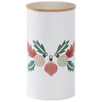 Kekszesdoboz Christmas Fable - natúr színű/többszínű, fa/fém (10/18cm) - Modern Living